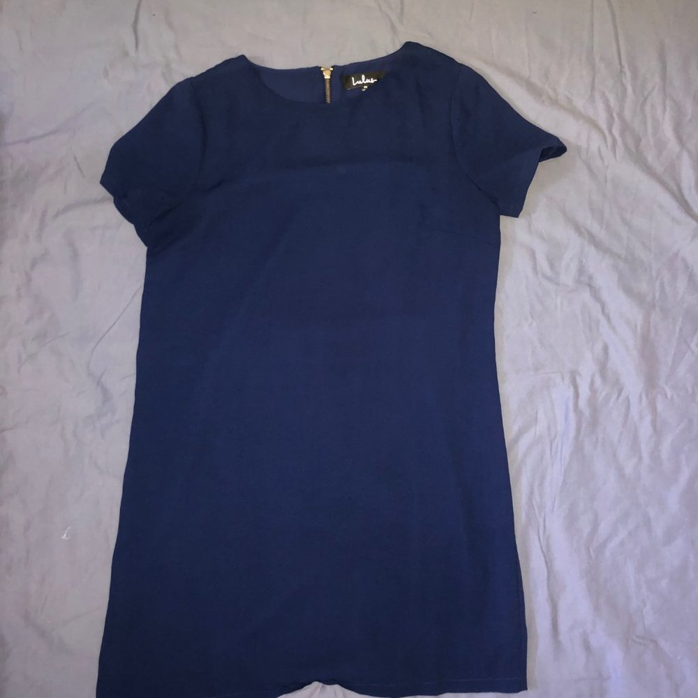 Navy Straight Line Dress